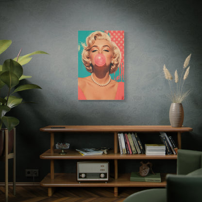 Retro Pop Glam Bubble Portrait Wall Art & Canvas Print
