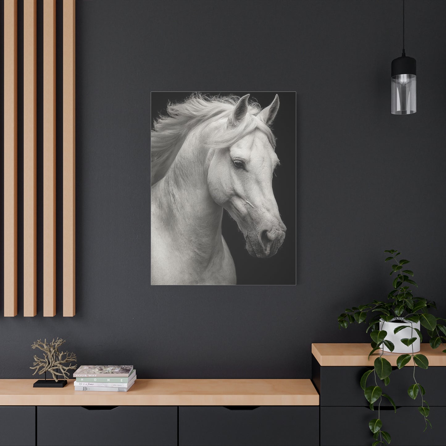 White Horse Fine Art Portrait Wall Art & Canvas Print