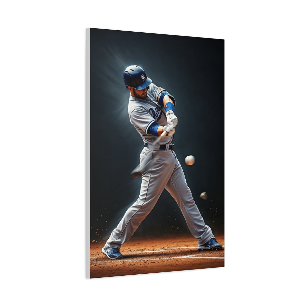 Baseball Impact Swing Close Action Wall Art & Canvas Prints