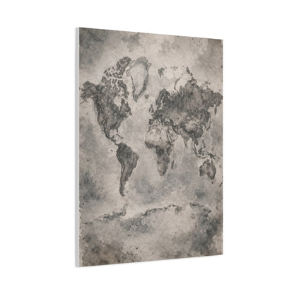 Vintage World Map Wash Wall Art & Canvas Print
