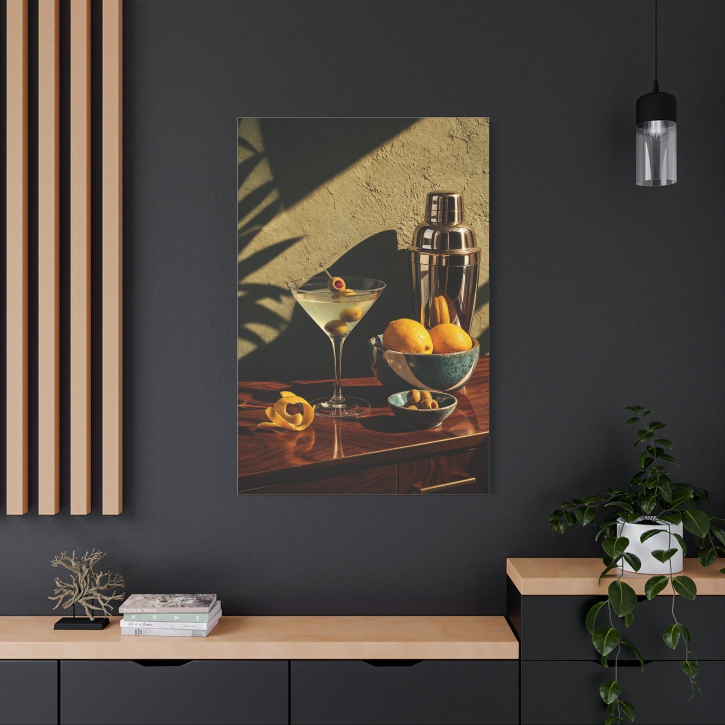 Graphic Cocktail Bar Still Life Wall Art & Canvas Print
