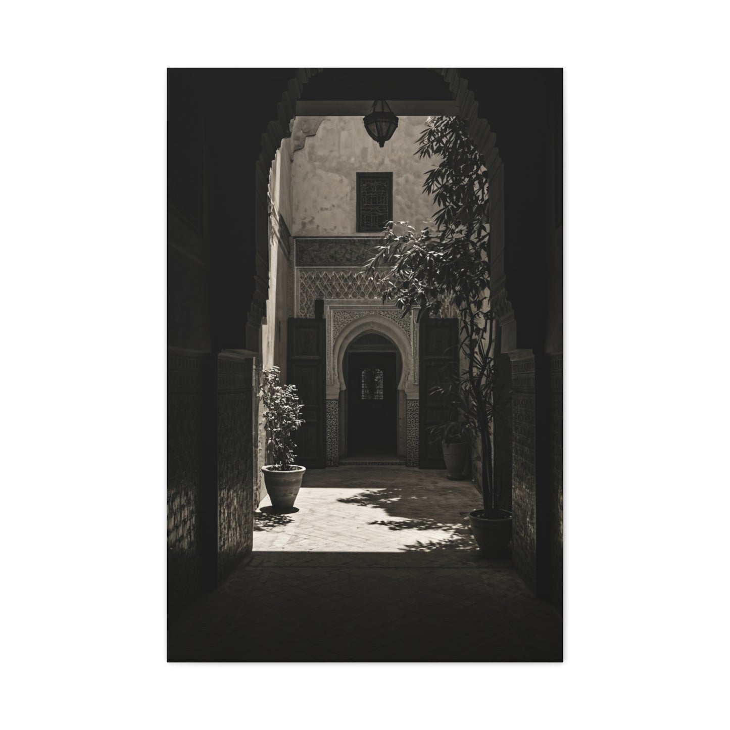 Moorish Courtyard Archway Light Wall Art & Canvas Prints