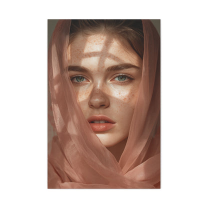 Freckled Muse Rose-Gold Veil Portrait Wall Art & Canvas Print