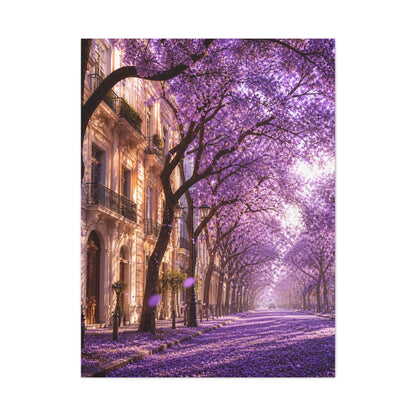 Jacaranda Blossom Boulevard Wall Art & Canvas Print