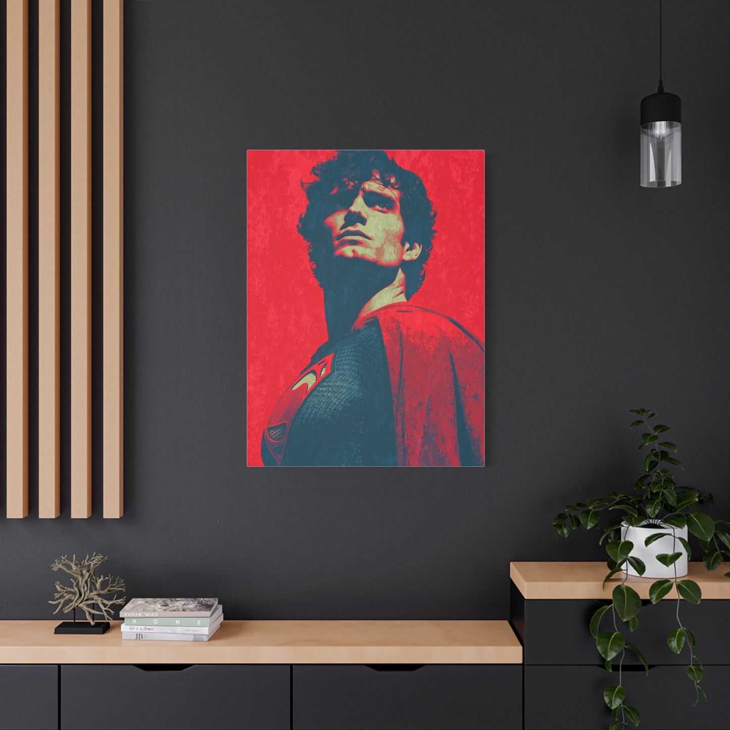 Man of Steel Superman Pop Art Movie Poster Wall Art & Canvas Print