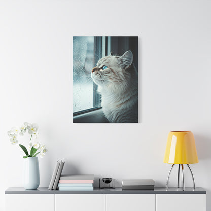 Rainy Window Cat Wall Art & Canvas Prints