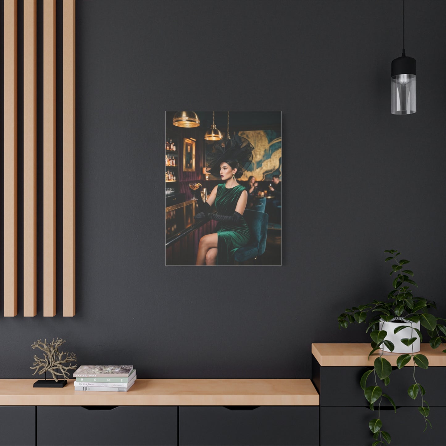 Couture Bar Lounge Woman Portrait Wall Art & Canvas Print