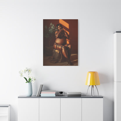 Body Positive Seated Figure Study Wall Art & Canvas Print