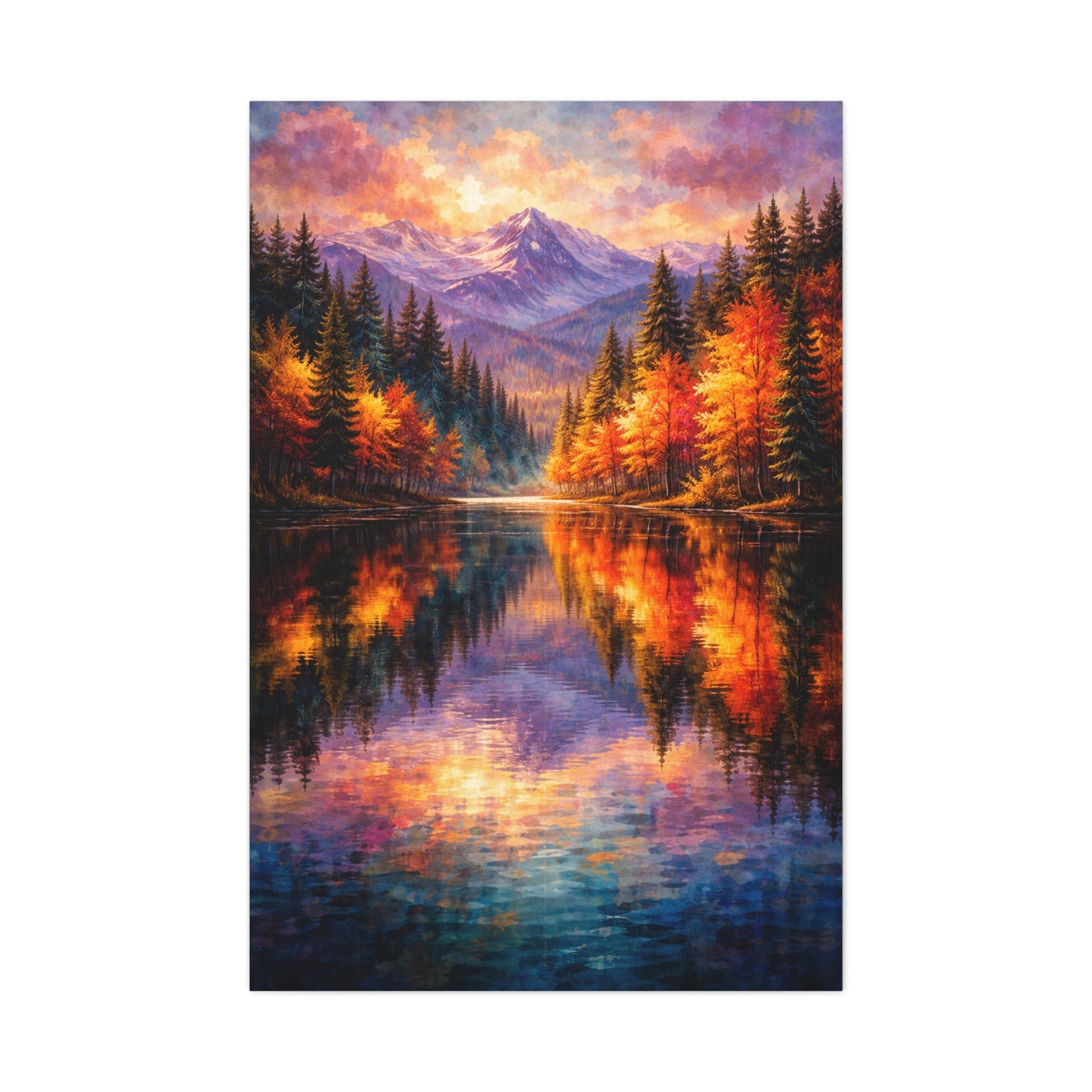 Vivid Forest Reflections Landscape Wall Art & Canvas Print
