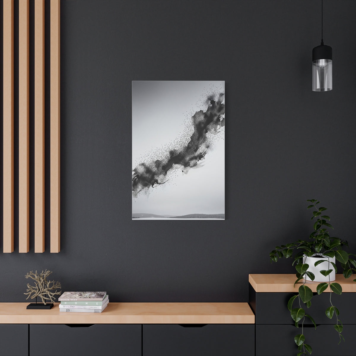 Abstract Ink Motion Romance Minimal Wall Art & Canvas Print