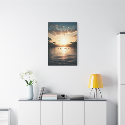 Sunrise Reflection Over Tranquil Waters Wall Art & Canvas Prints