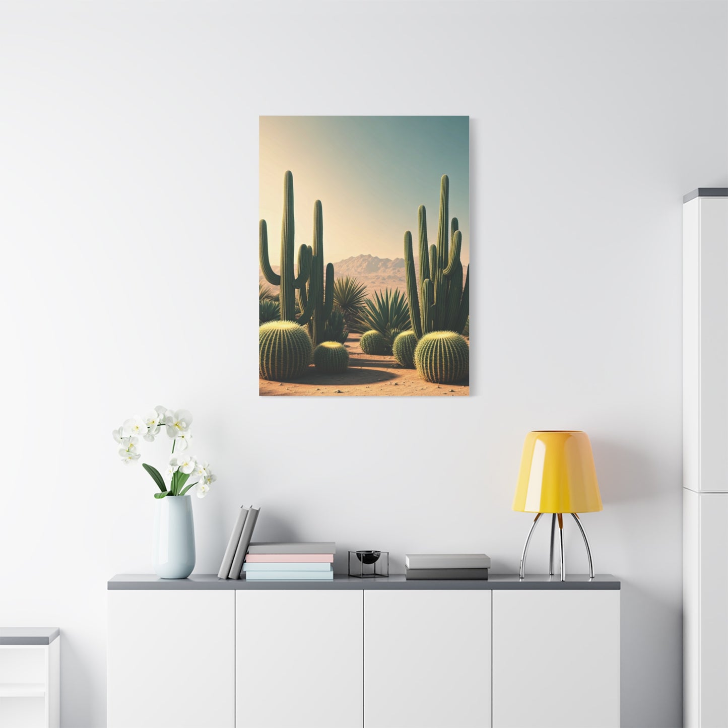 Desert Cactus Path Landscape Wall Art & Canvas Prints