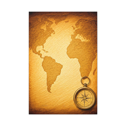 Compass Adventure World Map Wall Art & Canvas Prints