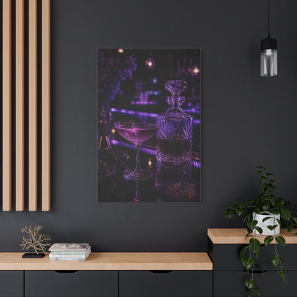 Violet Cocktail Lounge Still Life Wall Art & Canvas Print