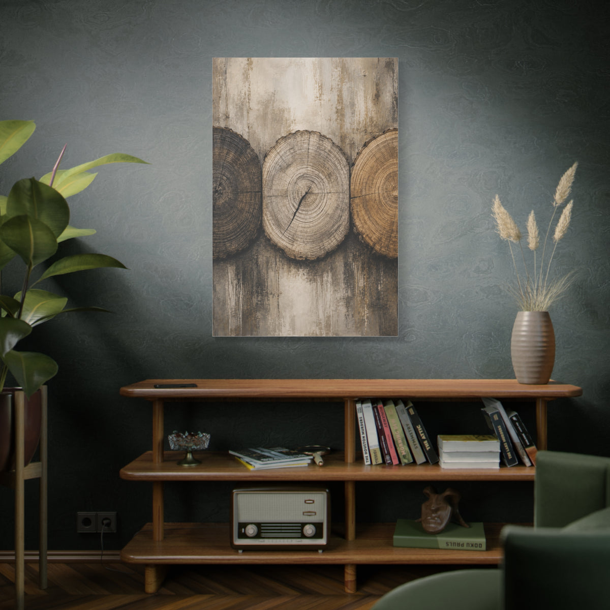 Natural Wood Grain Tree Rings Abstract Trees Wall Art & Canvas Print