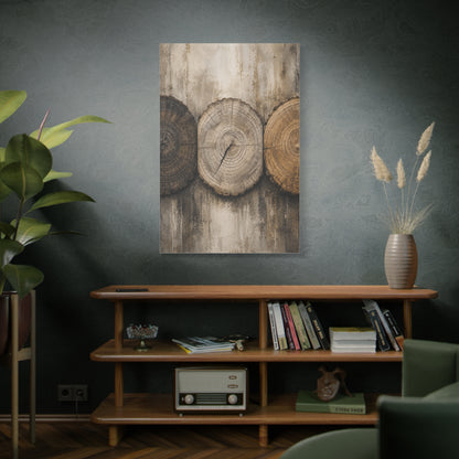 Natural Wood Grain Tree Rings Abstract Trees Wall Art & Canvas Print
