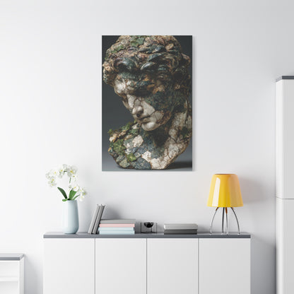 Verdigris Marble Bust Sculpture Wall Art & Canvas Print