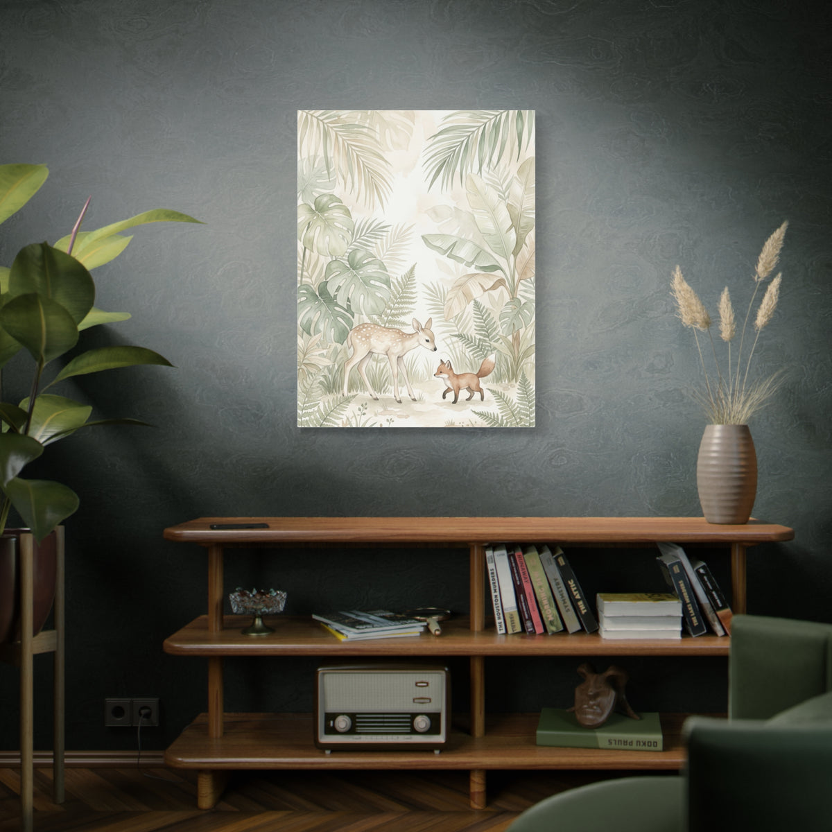 Soft Jungle Nursery Wildlife Tropical Wall Art & Canvas Print