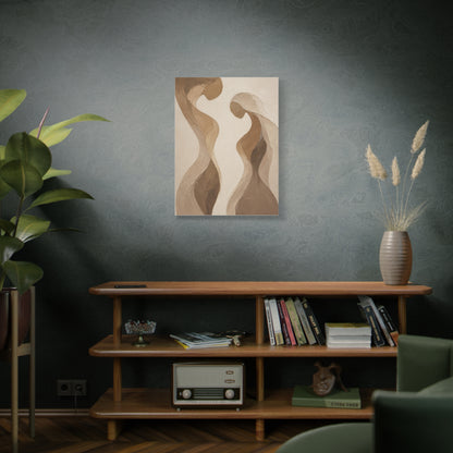 Abstract Earth Tone Lovers Flow Wall Art & Canvas Print