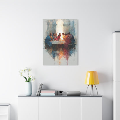 The Last Supper Watercolor Reflection Wall Art & Canvas Print