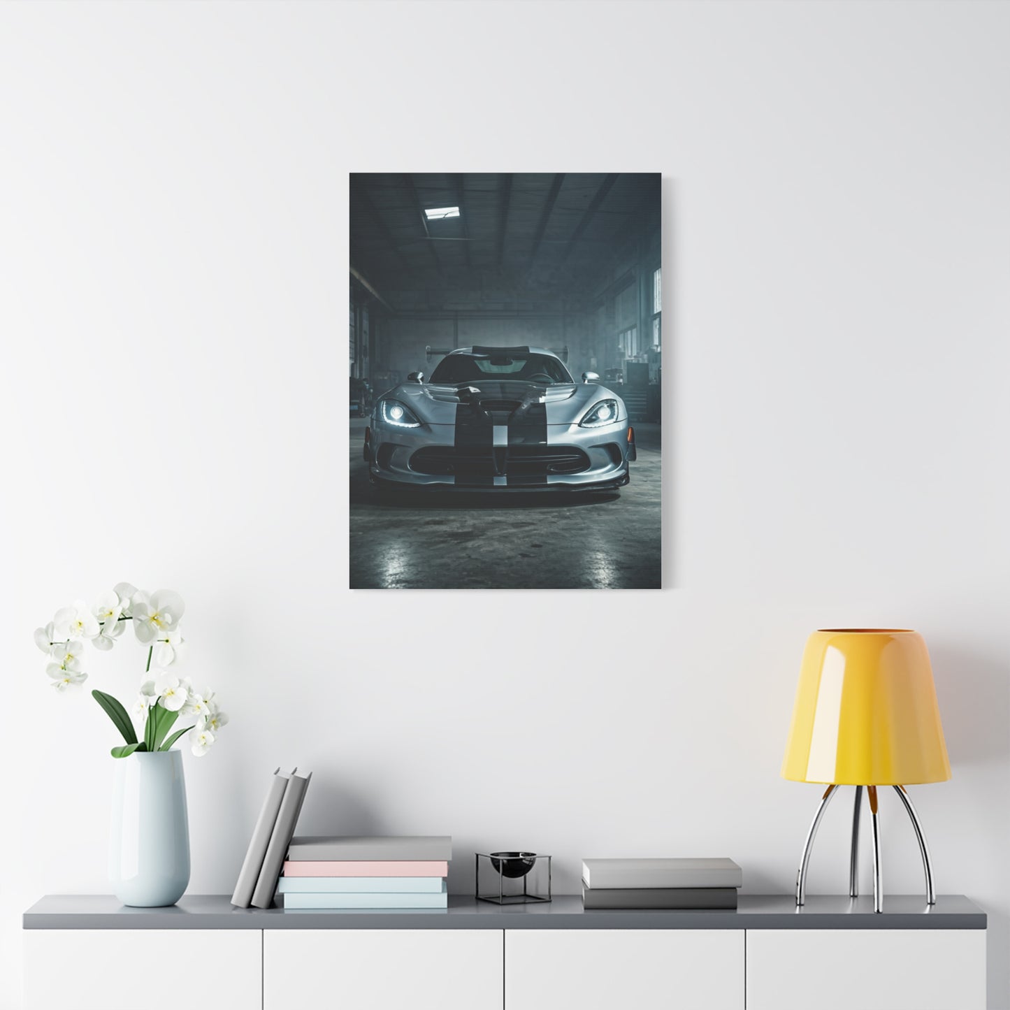 Dodge Viper Performance Build Garage Scene Wall Art & Canvas Prints
