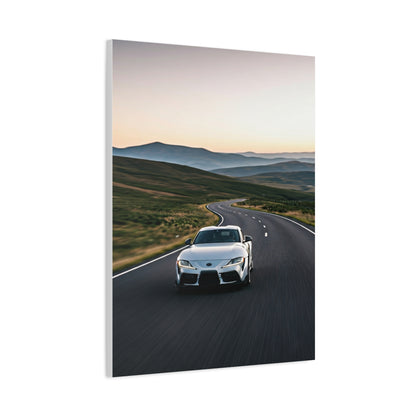 Toyota GR Supra Sunrise Scenic Road Wall Art & Canvas Prints