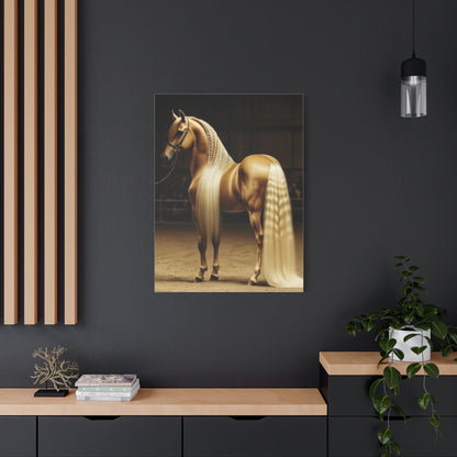 Golden Palomino Luxury Arena Horse Wall Art & Canvas Print