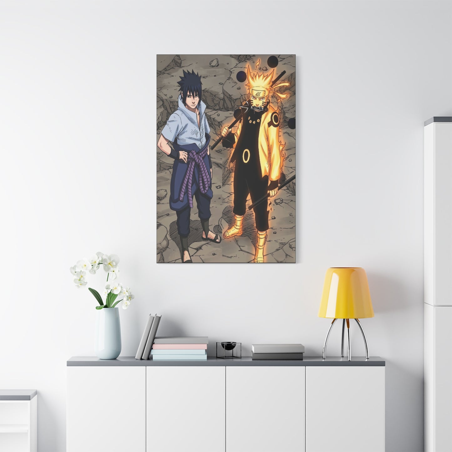 Naruto & Sasuke Six Paths Poster Wall Art & Canvas Print