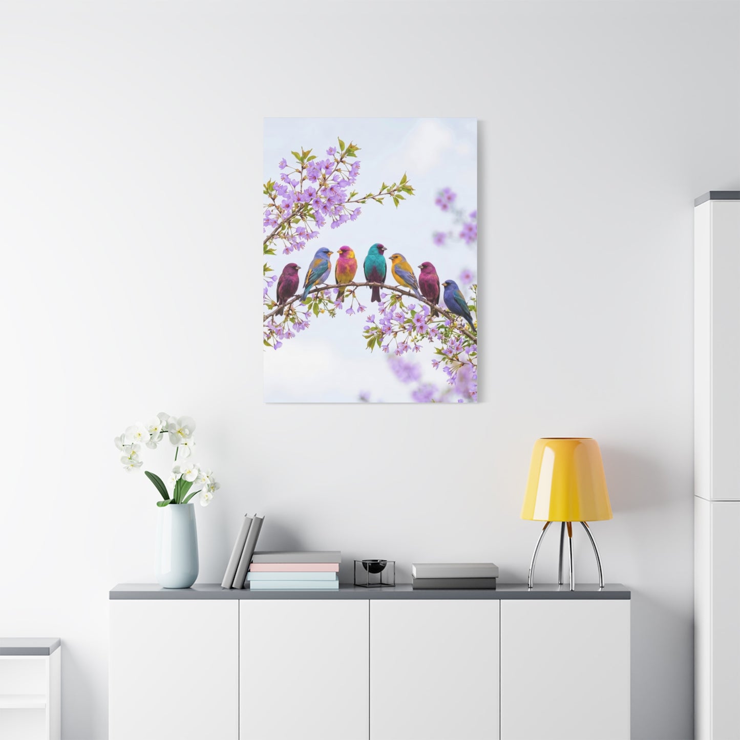 Spring Blossom Birds Composition Wall Art & Canvas Print