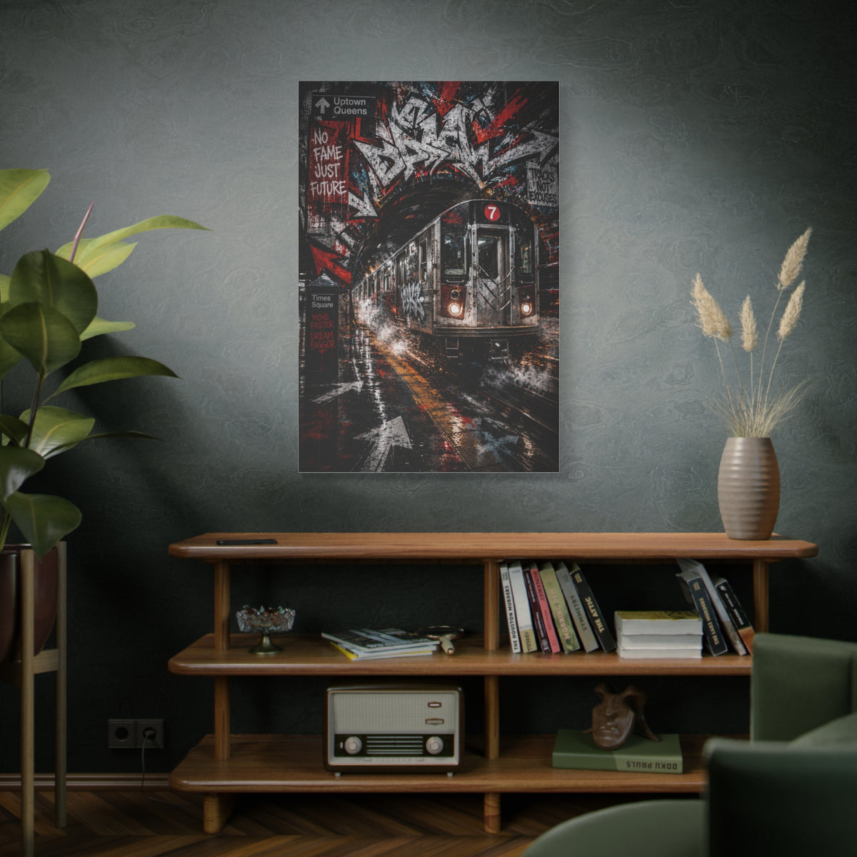 Graffiti Subway Train Chaos Street Wall Art & Canvas Print