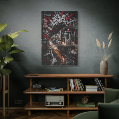 Graffiti Subway Train Chaos Street Wall Art & Canvas Print
