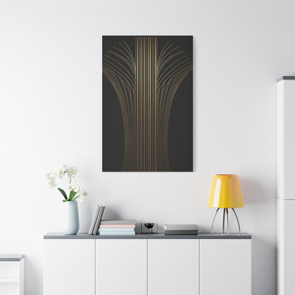 Golden Palm Rise Art Deco Wall Art & Canvas Prints