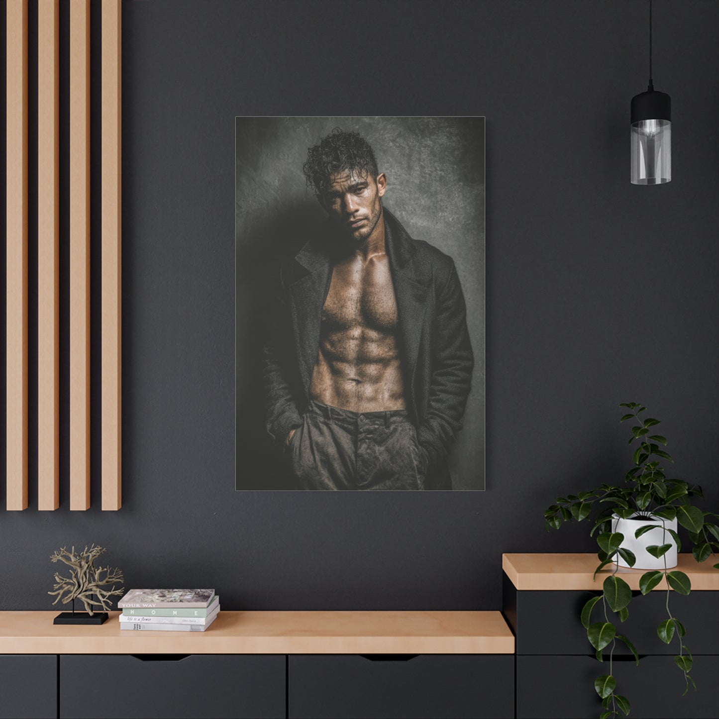 Muscular Male Editorial Portrait Wall Art & Canvas Print