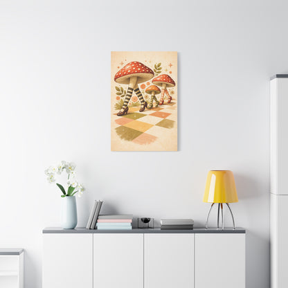 Funny Surreal Mushroom Poster Aesthetic Wall Art & Canvas Print