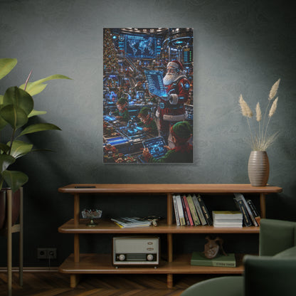 Futuristic Santa Workshop Wall Art & Canvas Print