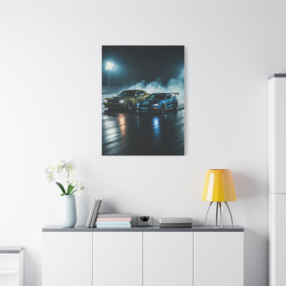 Burnout Ritual – Demon Smoke vs Shelby GT500 Precision Wall Art & Canvas Prints