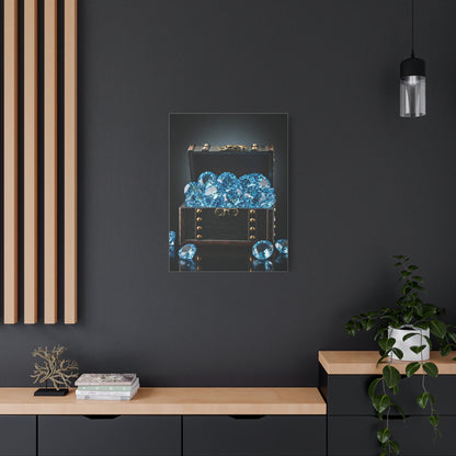 Blue Diamond Treasure Chest Wall Art & Canvas Prints