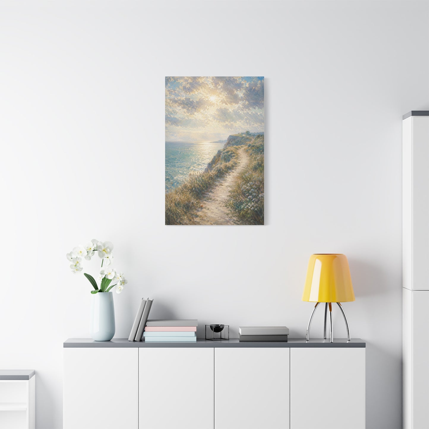 Psalm 27 Coastal Light Scripture Wall Art & Canvas Print
