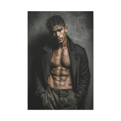 Muscular Male Editorial Portrait Wall Art & Canvas Print