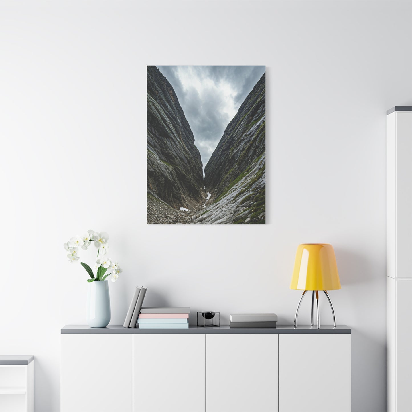 Between the Mountains Wall Art & Canvas Prints