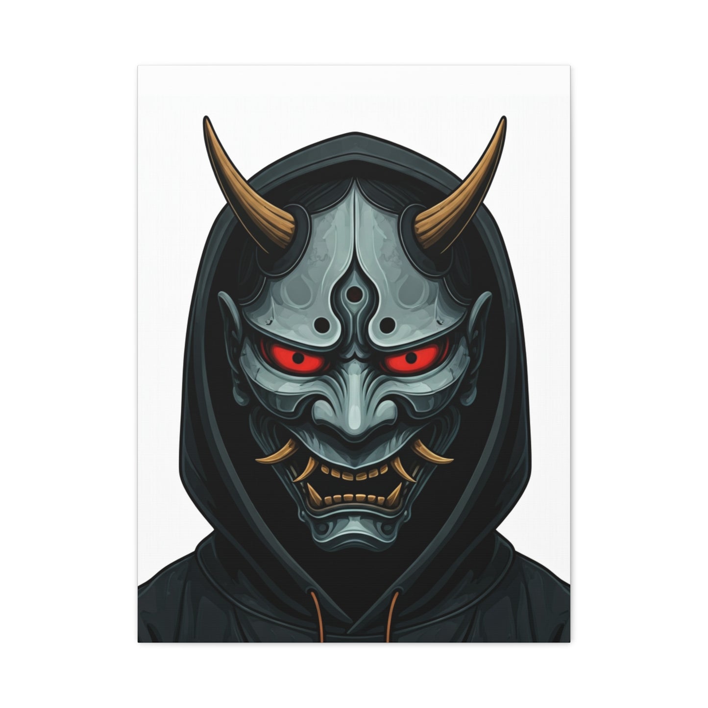 Hooded Demon Mask Wall Art & Canvas Prints