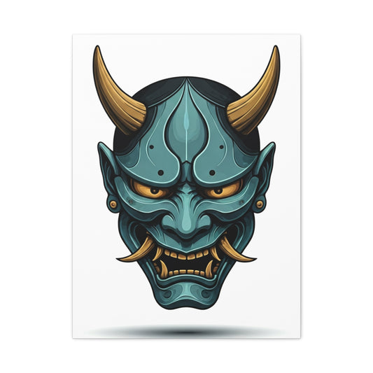Oni Demon Mask Wall Art & Canvas Prints