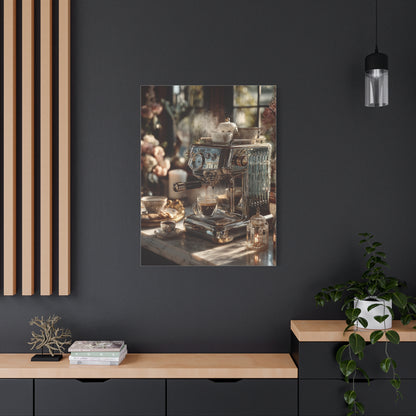 Luxury Espresso Machine Café Scene Wall Art & Canvas Print
