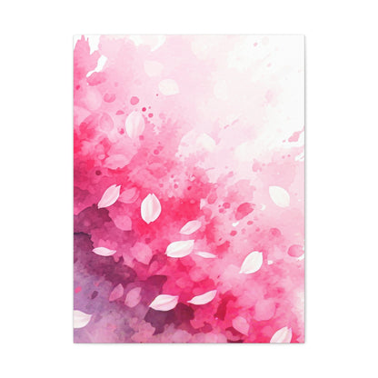 Abstract Sakura Watercolor Petals Wall Art & Canvas Prints