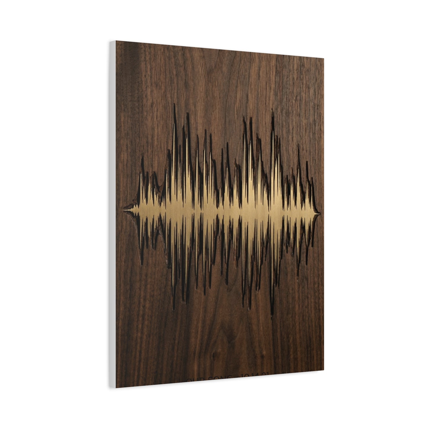 Personalized Soundwave Engraved Wood Wall Art & Canvas Print