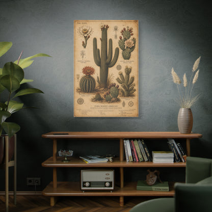 Vintage Desert Botanical Study Southwest Wall Art & Canvas Print