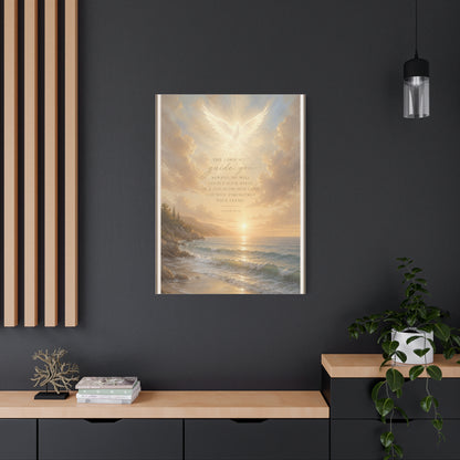 Isaiah Coastal Dove Scripture Wall Art & Canvas Print