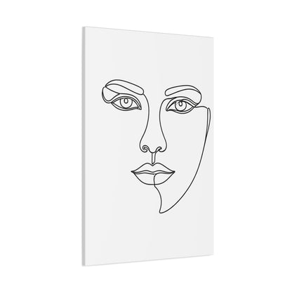Abstract Line Face Wall Art & Canvas Prints