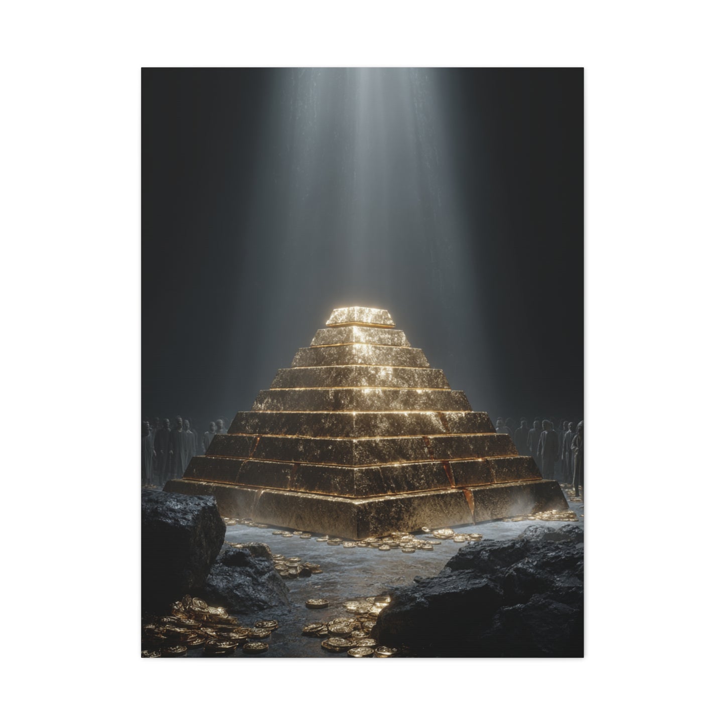 Monumental Gold Pyramid Treasury Wall Art & Canvas Print