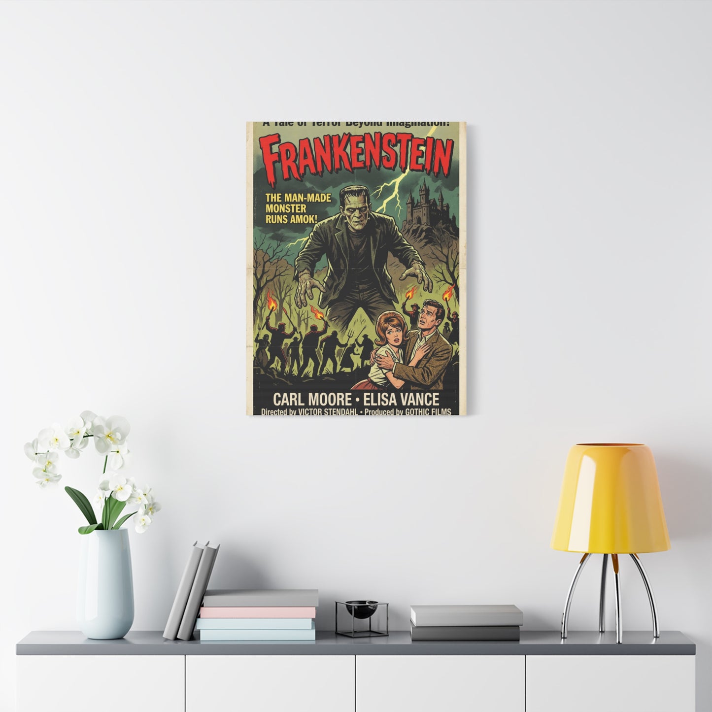 Frankenstein Vintage Movie Poster Wall Art & Canvas Print